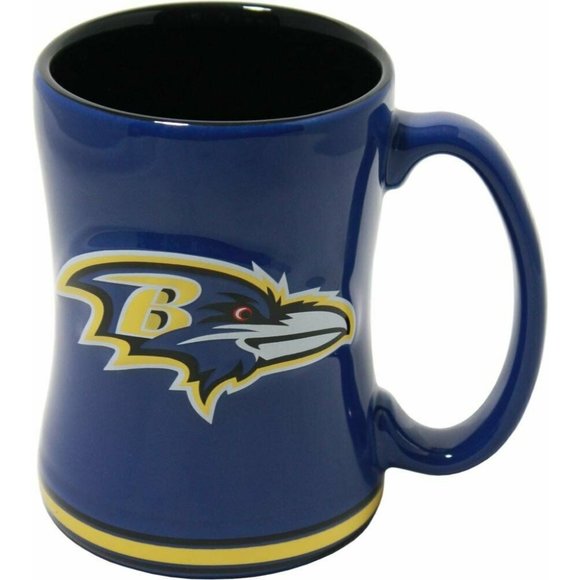 Baltimore Ravens 14oz Sculpted Relief Coffee Mug NFL - Picture 1 of 1